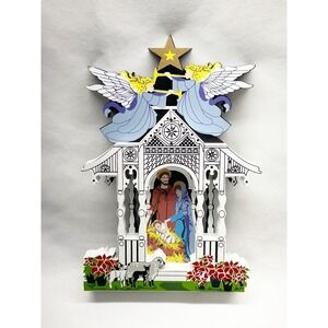 Sheila's Town Square Nativity Signed - First Edition 1997 - #9827/11997 EUC